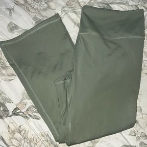 Green Flared Leggings